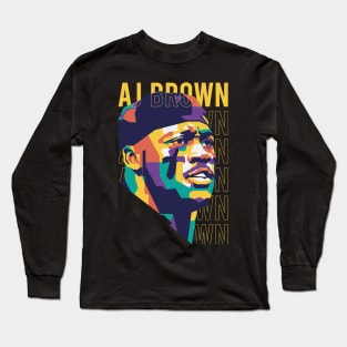 AJ brown  WPAP Style 2 Long Sleeve T-Shirt